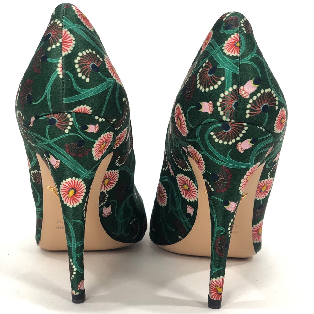 Charlotte Olympia Printed Satin Pumps - Picture 3 of 6